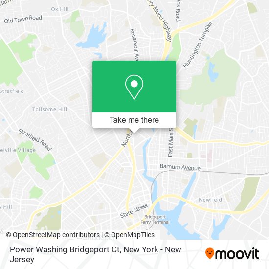 Power Washing Bridgeport Ct map