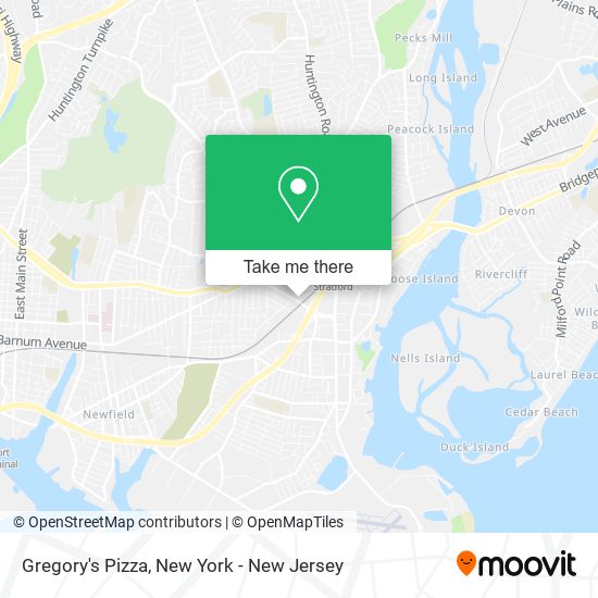 Gregory's Pizza map