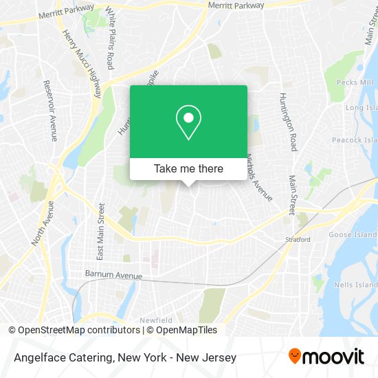 Angelface Catering map