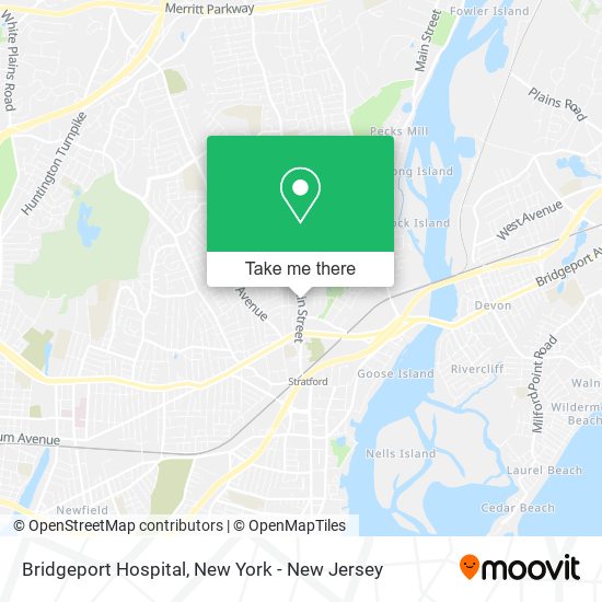 Bridgeport Hospital map