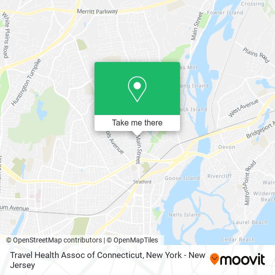 Mapa de Travel Health Assoc of Connecticut
