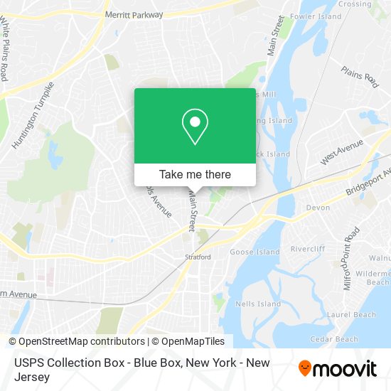 Mapa de USPS Collection Box - Blue Box