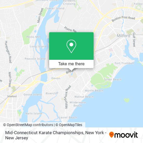 Mid-Connecticut Karate Championships map