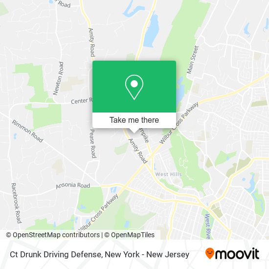 Ct Drunk Driving Defense map