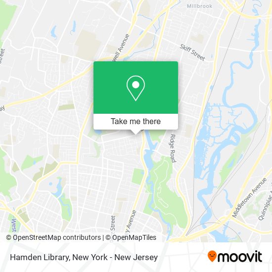 Hamden Library map