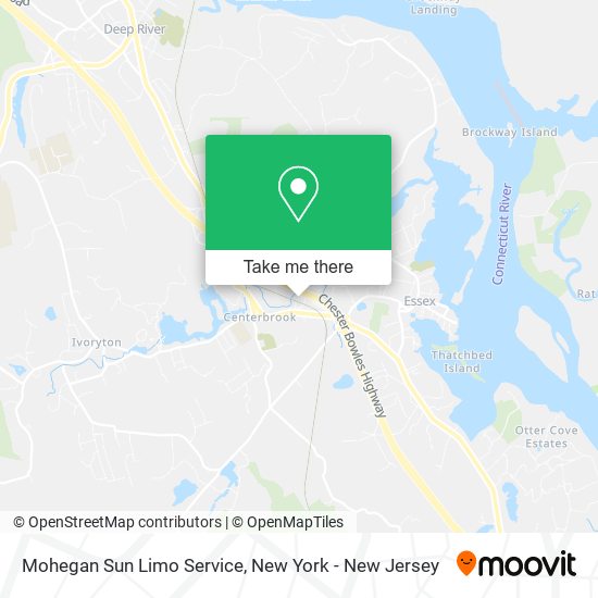 Mapa de Mohegan Sun Limo Service