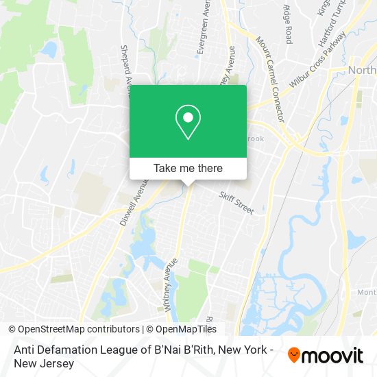 Anti Defamation League of B'Nai B'Rith map