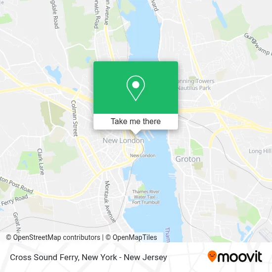 Cross Sound Ferry map