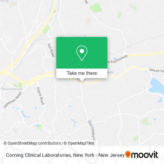 Corning Clinical Laboratories map