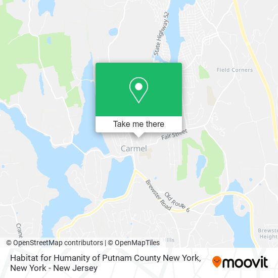 Habitat for Humanity of Putnam County New York map