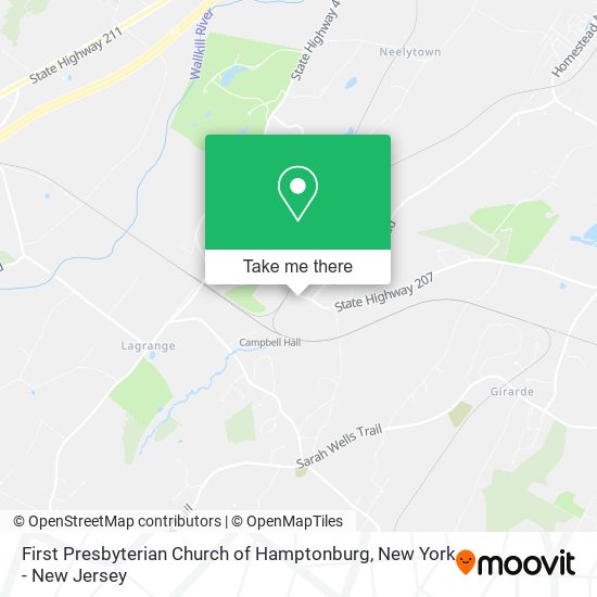 Mapa de First Presbyterian Church of Hamptonburg