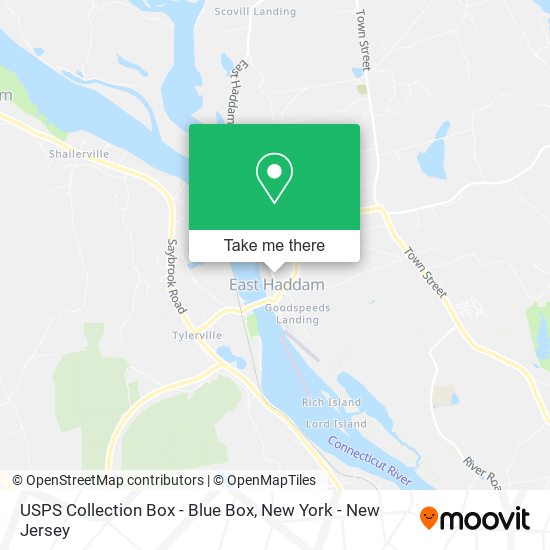 USPS Collection Box - Blue Box map