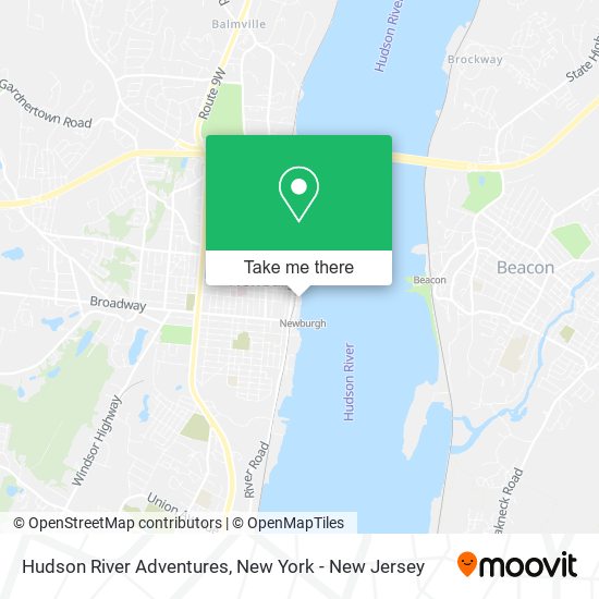 Hudson River Adventures map