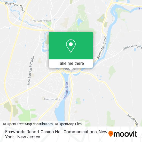 Mapa de Foxwoods Resort Casino Hall Communications