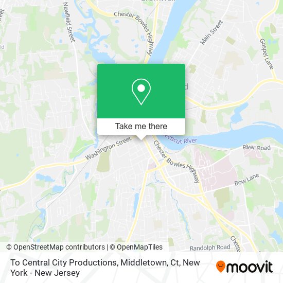 Mapa de To Central City Productions, Middletown, Ct