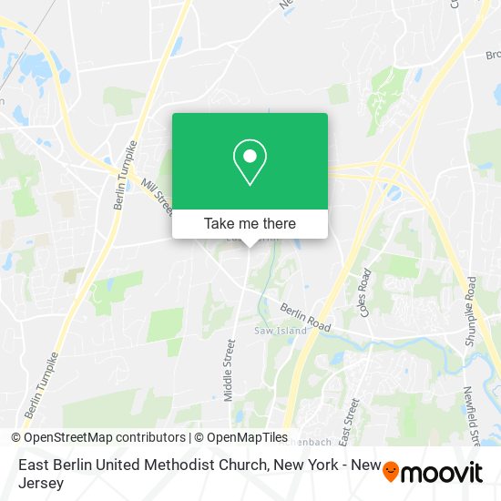 East Berlin United Methodist Church map