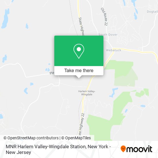MNR Harlem Valley-Wingdale Station map