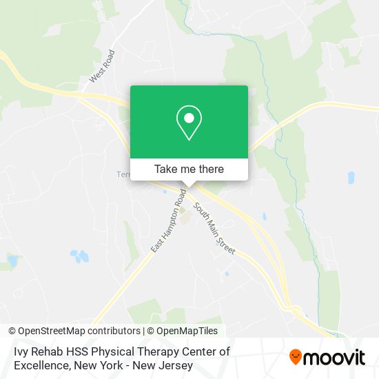 Ivy Rehab HSS Physical Therapy Center of Excellence map