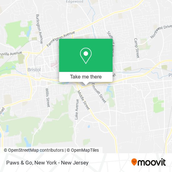 Paws & Go map