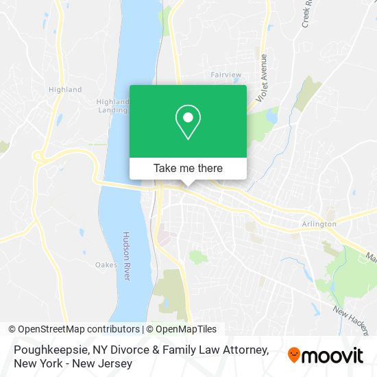 Mapa de Poughkeepsie, NY Divorce & Family Law Attorney