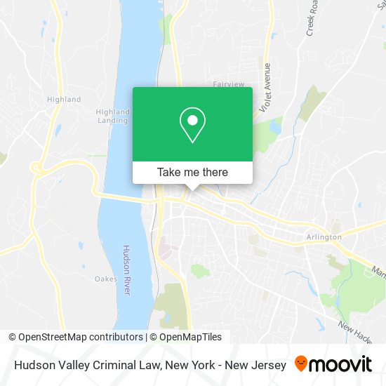 Mapa de Hudson Valley Criminal Law