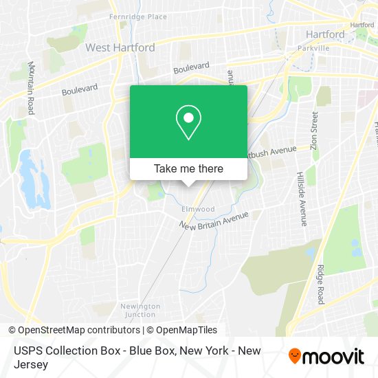 Mapa de USPS Collection Box - Blue Box