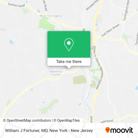 William J Fortuner, MD map