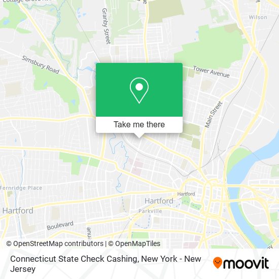 Connecticut State Check Cashing map