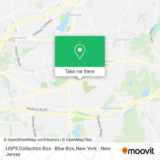 Mapa de USPS Collection Box - Blue Box