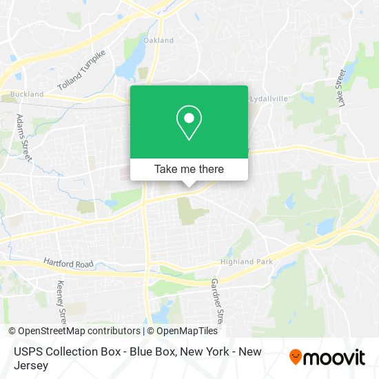 USPS Collection Box - Blue Box map