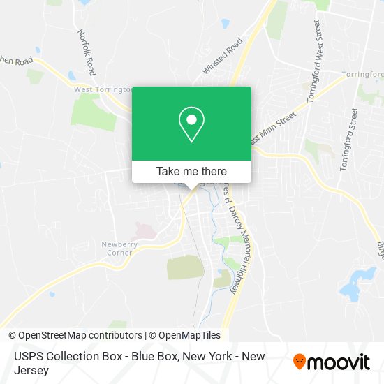 USPS Collection Box - Blue Box map