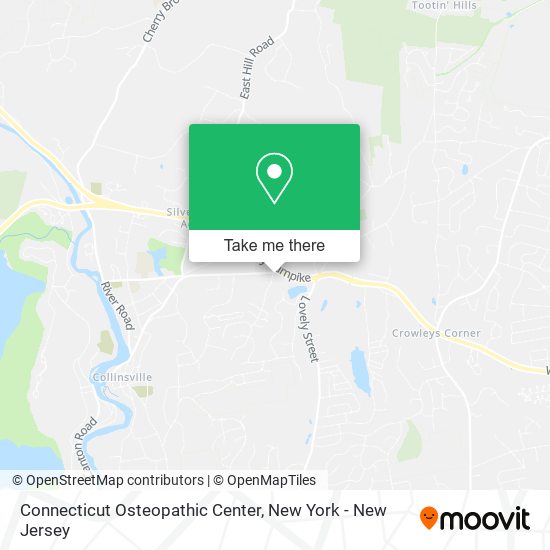 Mapa de Connecticut Osteopathic Center