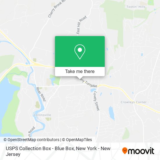 USPS Collection Box - Blue Box map