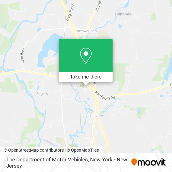 The Department of Motor Vehicles map