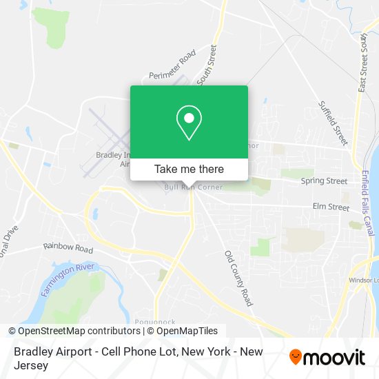 Mapa de Bradley Airport - Cell Phone Lot