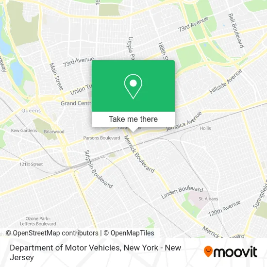 Department of Motor Vehicles map