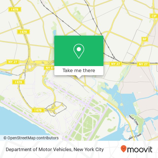 Department of Motor Vehicles map