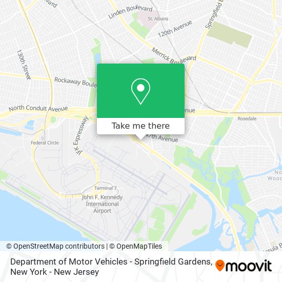 Mapa de Department of Motor Vehicles - Springfield Gardens