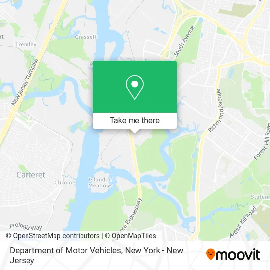 Department of Motor Vehicles map