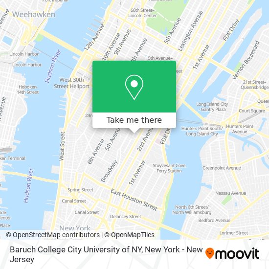 Mapa de Baruch College City University of NY