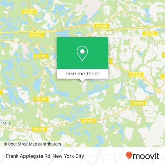 Frank Applegate Rd map
