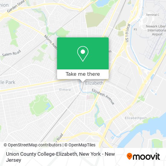 Union County College-Elizabeth map