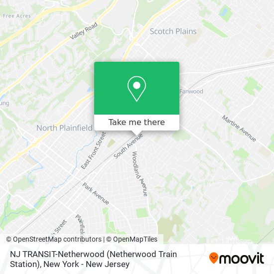 NJ TRANSIT-Netherwood (Netherwood Train Station) map
