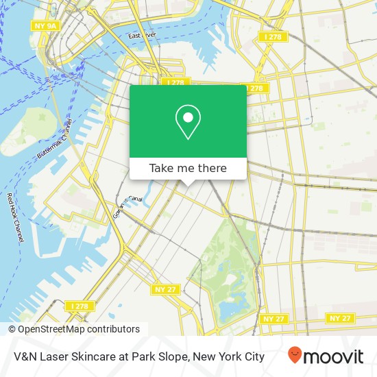 Mapa de V&N Laser Skincare at Park Slope