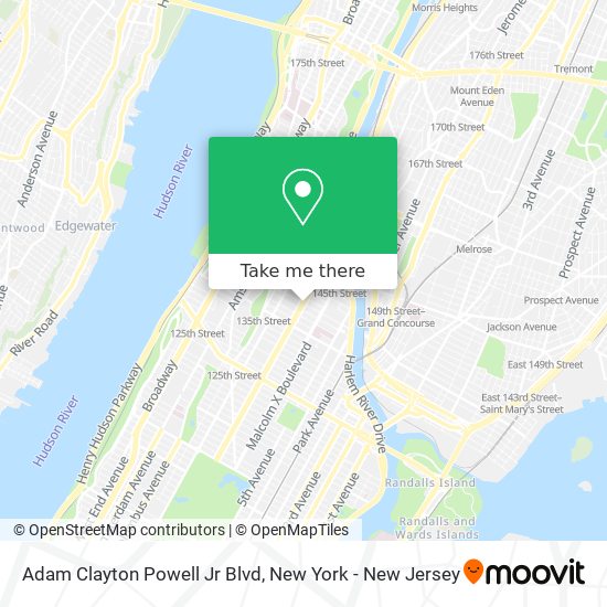 Mapa de Adam Clayton Powell Jr Blvd