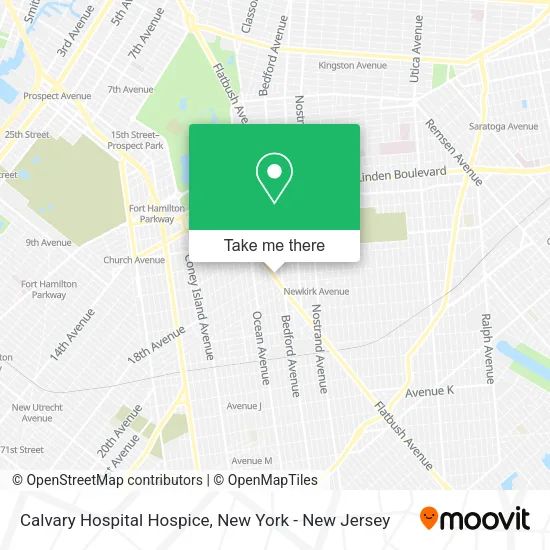 Calvary Hospital Hospice map