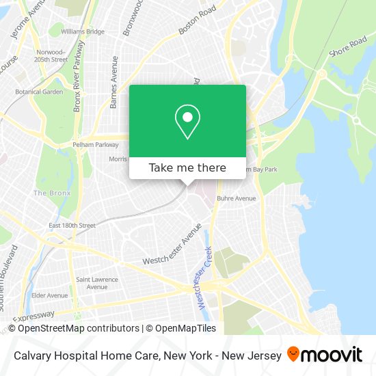 Calvary Hospital Home Care map