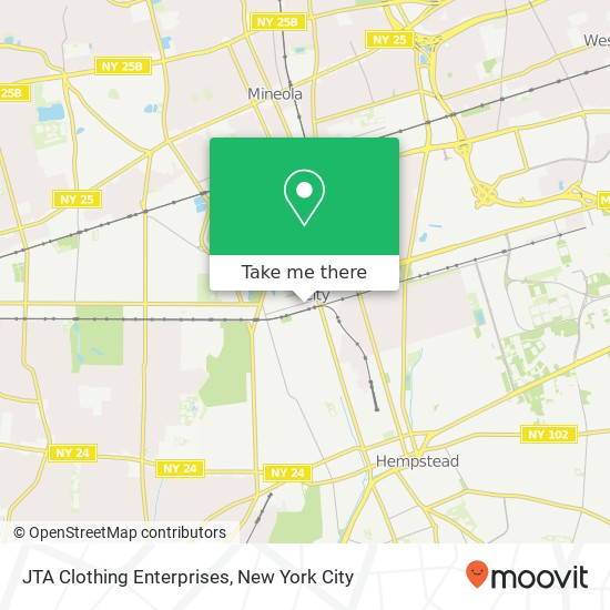 JTA Clothing Enterprises map