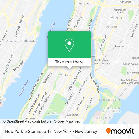 New York 5 Star Escorts map