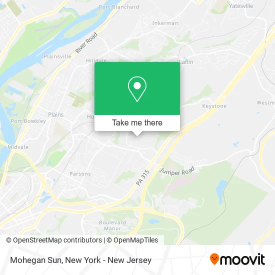 Mohegan Sun map